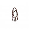 Western-Zaumzeug Lakota mit Zügeln - Dunkelbraun
