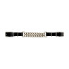 Lederarmband Lakota mit Doppelkette - Schwarz