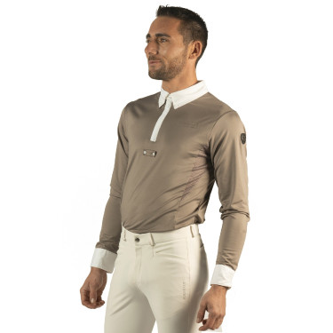 Herren-Poloshirt Bankso langarm Flags & Cup
