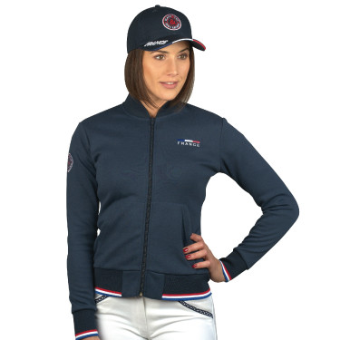 Damen Zip-Sweatshirt France Limited Edition Flags & Cup Damen Zip-Sweatshirt France Limited Edition Flags & Cup
