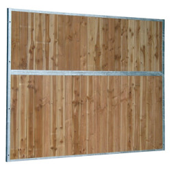 Feste Boxtrennwand voll Holz 0,5 m La Gée