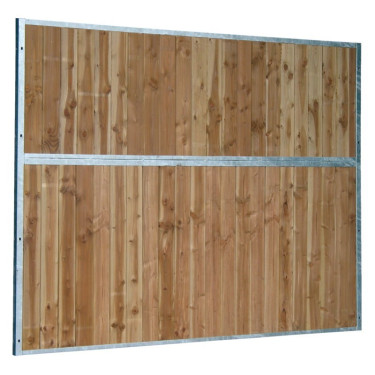 Feste Boxtrennwand voll Holz 0,5 m La Gée