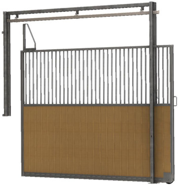 Schiebbare Boxentrennung mit Gitter/Holz 4 m La Gée Schiebbare Boxentrennung mit Gitter/Holz 4 m La Gée
