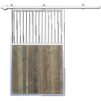 PORTE DE BOX PIN DOUGLAS 1.37 M COULISSANTE