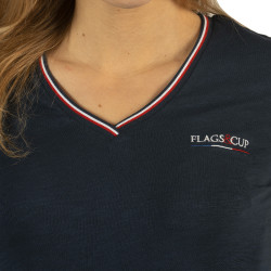 Damen-T-Shirt Frankreich Kollektion Flags & Cup Damen-T-Shirt Frankreich Kollektion Flags & Cup