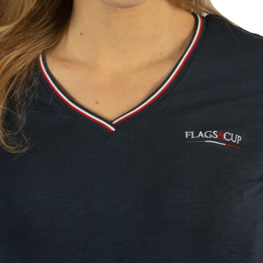 Damen-T-Shirt Frankreich Kollektion Flags & Cup Damen-T-Shirt Frankreich Kollektion Flags & Cup