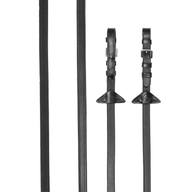 Gummizügel / Leder LeMieux Schwarz / Silber