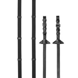 Continental-Gummizügel LeMieux Schwarz / Silber