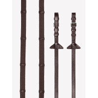 Weiche Gummizügel mit Stoppern LeMieux Havanna / Antik-Silber Modell Weiche Gummizügel mit Stoppern LeMieux Havanna / Antik-Silber Modell