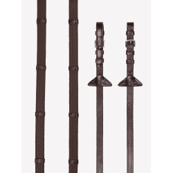 Weiche Gummizügel mit Stoppern LeMieux Havanna / Antik-Silber Modell Weiche Gummizügel mit Stoppern LeMieux Havanna / Antik-Silber Modell