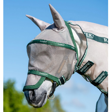 Horseware Rambo Plus Fliegenschutzmaske Beige / Grün