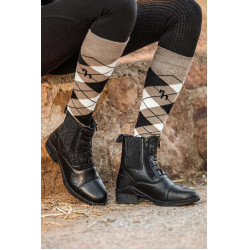 Horze Stiefel Leder Horze Kingston doppelte Reißverschlüsse Damen Schwarz