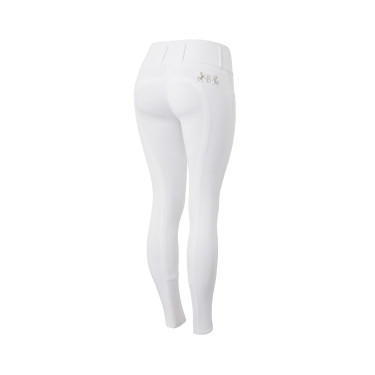 Reithose Vollbesatz Meghan B Vertigo High Waist Damen Weiß Wei&szlig;