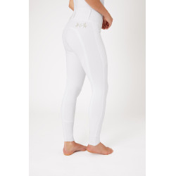 Reithose Vollbesatz Meghan B Vertigo High Waist Damen Weiß Wei&szlig;