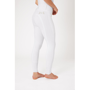 Reithose Vollbesatz Meghan B Vertigo High Waist Damen Weiß Wei&szlig;