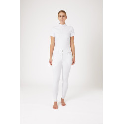 Reithose Vollbesatz Meghan B Vertigo High Waist Damen Weiß Wei&szlig;