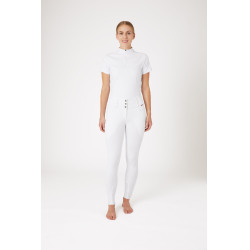 Reithose Vollbesatz Meghan B Vertigo High Waist Damen Weiß Wei&szlig;