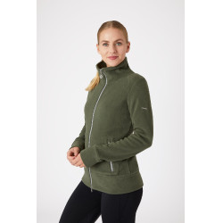 Reitjacke Fleece Horze Ellie Damen Skarabäusgrün Grün Reitjacke Fleece Horze Ellie Damen Skarabäusgrün Grün