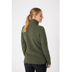 Reitjacke Fleece Horze Ellie Damen Skarabäusgrün Grün Reitjacke Fleece Horze Ellie Damen Skarabäusgrün Grün