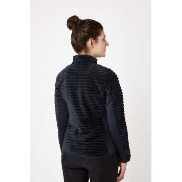 Gestreifte Fleece-Reitjacke Horze Della Damen Dunkelmarine Gestreifte Fleece-Reitjacke Horze Della Damen Dunkelmarine