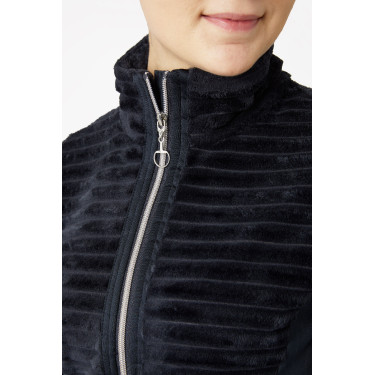 Gestreifte Fleece-Reitjacke Horze Della Damen Dunkelmarine Gestreifte Fleece-Reitjacke Horze Della Damen Dunkelmarine