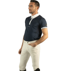 Pantalon Flags & Cup Guérande homme Bleu marine
