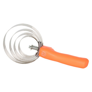Runde Metallstriegel mit Griff Imperial Riding Neonorange