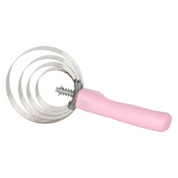 Runde Metallstriegel mit Griff Imperial Riding Pink Rosa