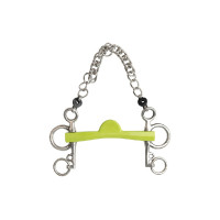 Pelham-Gebiss Metalab Flexi Soft Halbmond kurze Schenkel Grün