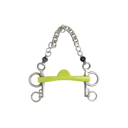 Pelham-Gebiss Metalab Flexi Soft Halbmond kurze Schenkel