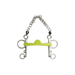 Pelham-Gebiss Metalab Flexi Soft Halbmond lange Schenkel