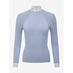 Wettkampf-Poloshirt LeMieux Olivia Langarm Nebel Blau