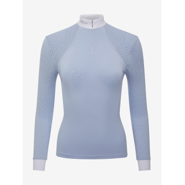 Wettkampf-Poloshirt LeMieux Olivia Langarm Nebel Blau