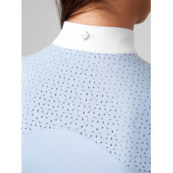 Wettkampf-Poloshirt LeMieux Olivia Langarm Nebel Blau