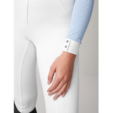 Wettkampf-Poloshirt LeMieux Olivia Langarm Nebel Blau