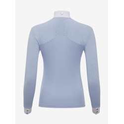 Wettkampf-Poloshirt LeMieux Olivia Langarm Nebel Blau