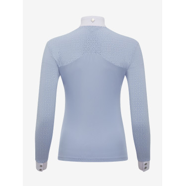 Wettkampf-Poloshirt LeMieux Olivia Langarm Nebel Blau