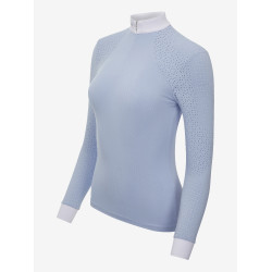 Wettkampf-Poloshirt LeMieux Olivia Langarm Nebel Blau