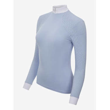 Wettkampf-Poloshirt LeMieux Olivia Langarm Nebel Blau