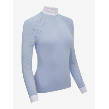 Wettkampf-Poloshirt LeMieux Olivia Langarm Nebel Blau