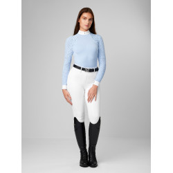 Wettkampf-Poloshirt LeMieux Olivia Langarm Nebel Blau