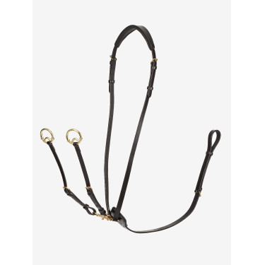 Martingal mit Ringen Kudos LeMieux Braun / Messing