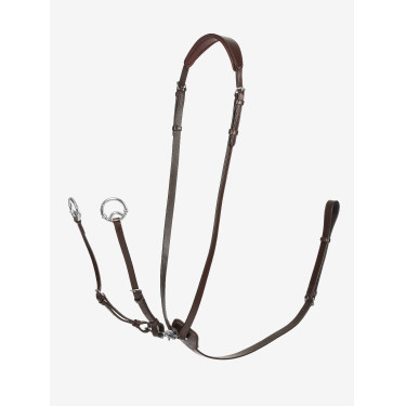 Martingal mit Ringen Kudos LeMieux Havanna / Silber Braun Martingal mit Ringen Kudos LeMieux Havanna / Silber Braun