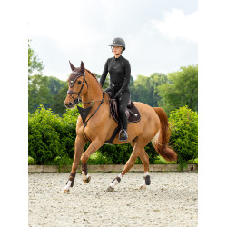 LeMieux Puissance Wildleder Close Contact Square Schabracke Braun