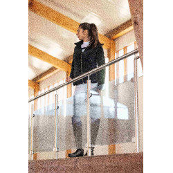 Teddybär-Fleecejacke Merida Horze Damen Schwarz