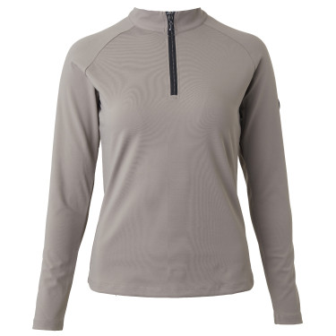 Technisches Damen-T-Shirt Horze Karla Treibholz Grau