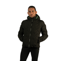 Herren-Daunenjacke wasserdicht Kuhmo Flags & Cup Schwarz