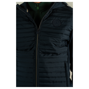 Zipped Sweatshirt Herren zweimaterial Sauvo Flags & Cup Marineblau