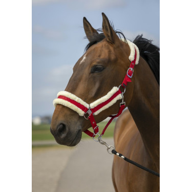 Halfter Equithème Nylon Lammfell Halfter Equithème Nylon Lammfell