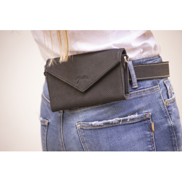 Phone Pocket Pénélope perforiertes Leder Schwarz Phone Pocket Pénélope perforiertes Leder Schwarz